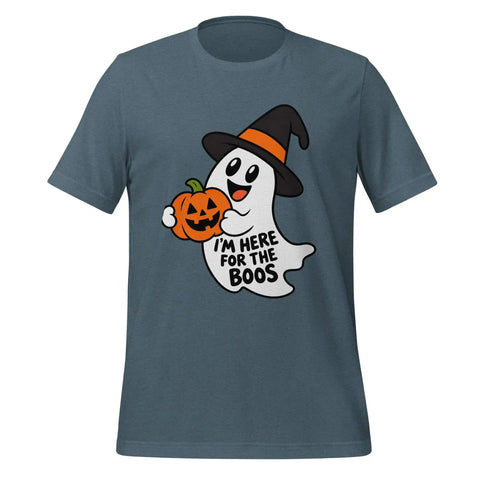 I'm Here for the Boos T-Shirt - Funny Halloween Ghost Gag Gift Graphic Tee - Image 49