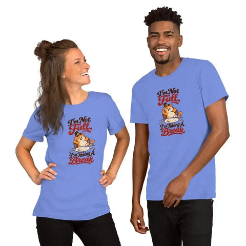 I'm Not Full, I'm Taking a Break T-Shirt - Funny Thanksgiving Cat Graphic Tee - Image 12
