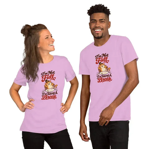I'm Not Full, I'm Taking a Break T-Shirt - Funny Thanksgiving Cat Graphic Tee - Image 24