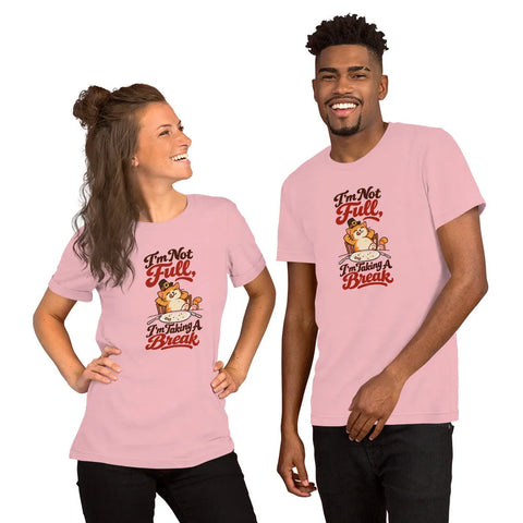 I'm Not Full, I'm Taking a Break T-Shirt - Funny Thanksgiving Cat Graphic Tee - Image 28
