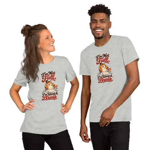 I'm Not Full, I'm Taking a Break T-Shirt - Funny Thanksgiving Cat Graphic Tee - Image 32