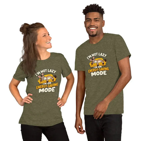 I'm Not Lazy, I'm on Energy-Saving Mode T-Shirt - Funny Relaxation Graphic Tee - Image 12