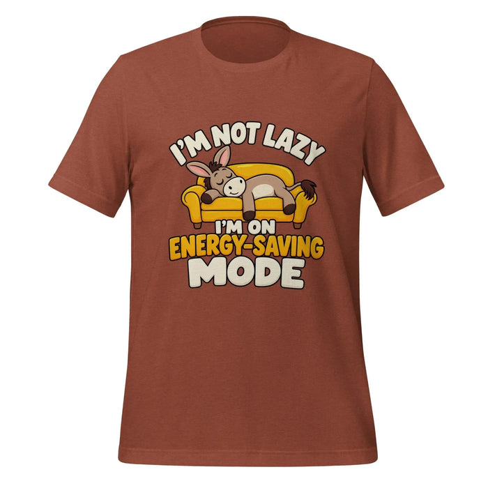 I'm Not Lazy, I'm on Energy-Saving Mode T-Shirt - Funny Relaxation Graphic Tee