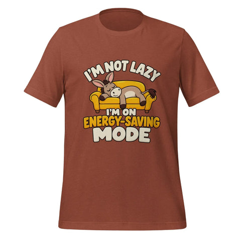 I'm Not Lazy, I'm on Energy-Saving Mode T-Shirt - Funny Relaxation Graphic Tee - Image 13