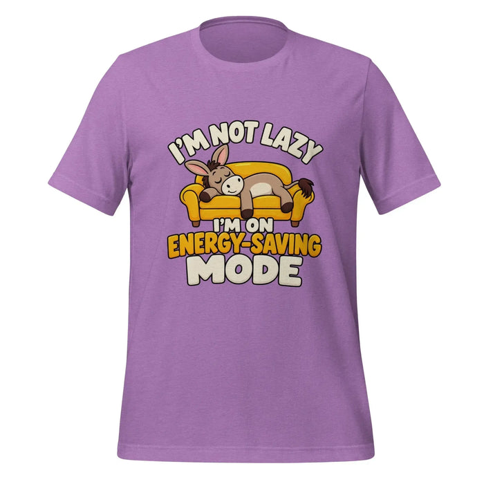 I'm Not Lazy, I'm on Energy-Saving Mode T-Shirt - Funny Relaxation Graphic Tee