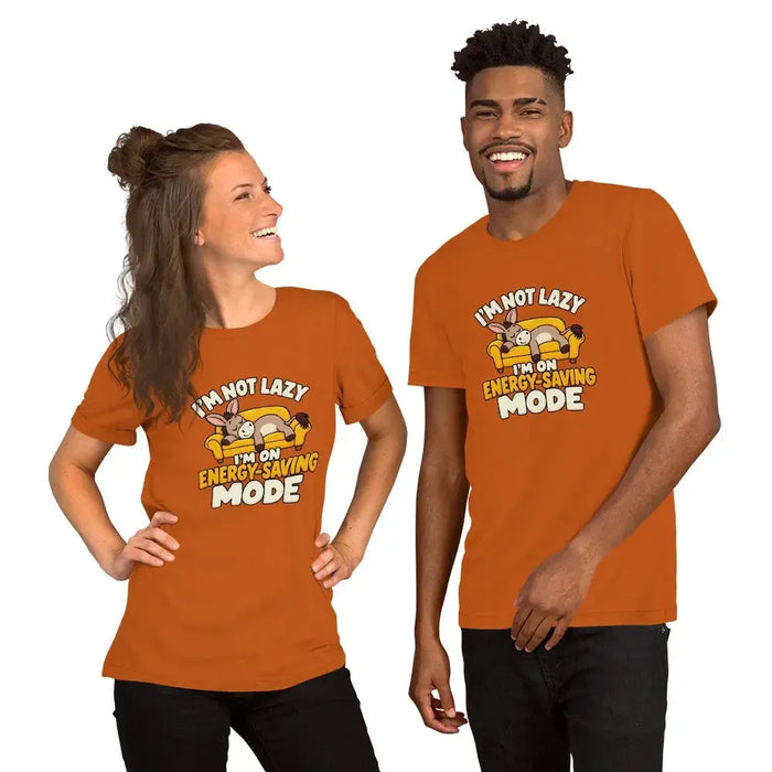 I'm Not Lazy, I'm on Energy-Saving Mode T-Shirt - Funny Relaxation Graphic Tee