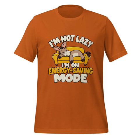 I'm Not Lazy, I'm on Energy-Saving Mode T-Shirt - Funny Relaxation Graphic Tee - Image 1