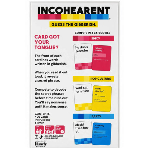 Incohearent: The Spicier Edition - Party Word Guessing Card Game for Adults (3-8 Players, Ages 17+) - Relatable - Image 3