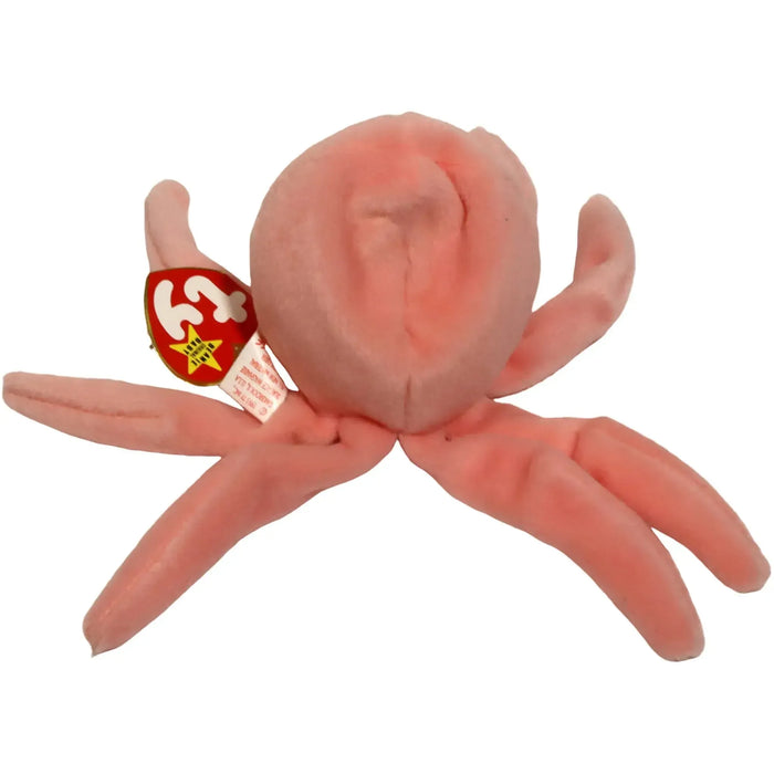 Inky the Pink Octopus Plush (7", Style 4028) - Ty - Original Beanie Babies Series (1994)