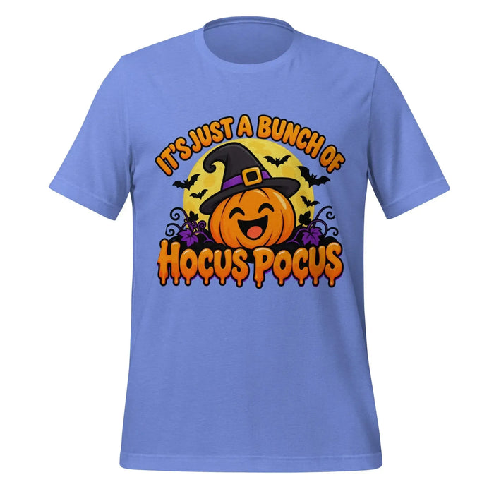 It's Just a Bunch of Hocus Pocus T-Shirt - Halloween Pumpkin Witch Hat Graphic Tee