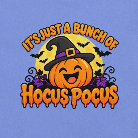 It's Just a Bunch of Hocus Pocus T-Shirt - Halloween Pumpkin Witch Hat Graphic Tee - Image 14