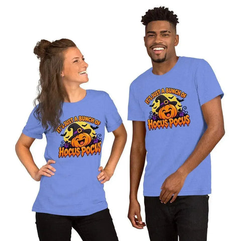 It's Just a Bunch of Hocus Pocus T-Shirt - Halloween Pumpkin Witch Hat Graphic Tee - Image 16