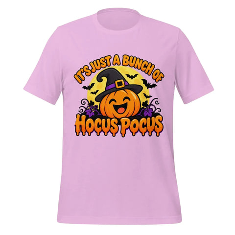 It's Just a Bunch of Hocus Pocus T-Shirt - Halloween Pumpkin Witch Hat Graphic Tee - Image 17