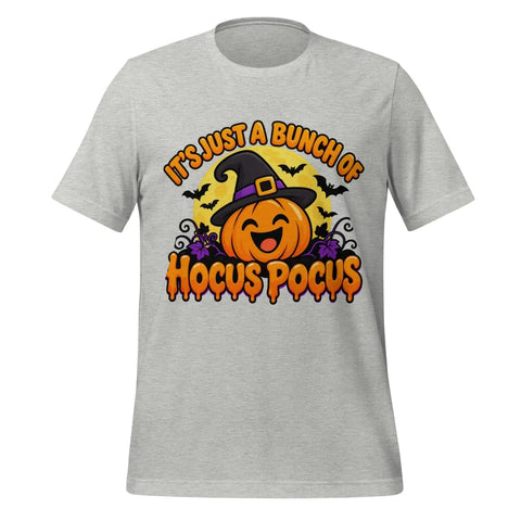 It's Just a Bunch of Hocus Pocus T-Shirt - Halloween Pumpkin Witch Hat Graphic Tee - Image 21