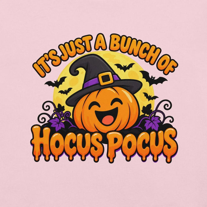 It's Just a Bunch of Hocus Pocus T-Shirt - Halloween Pumpkin Witch Hat Graphic Tee