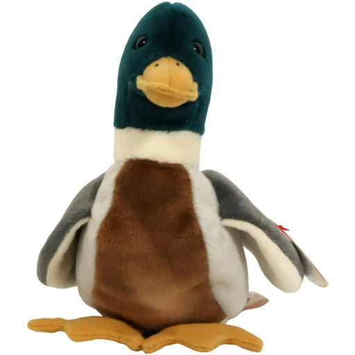 Jake the Mallard Duck Plush (7.5") - Ty - Original Beanie Babies Series - (1998)