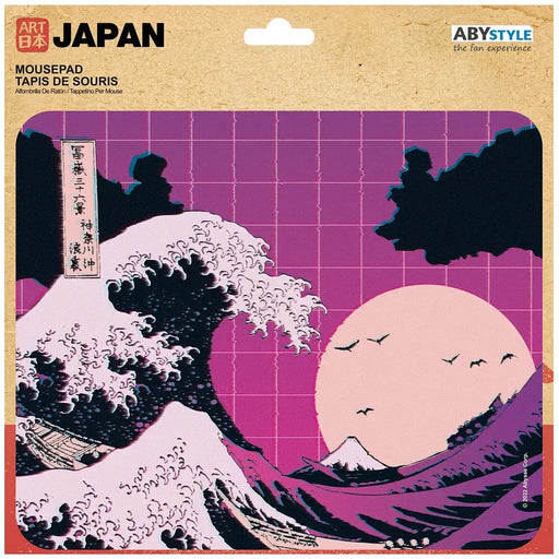 Japan Art - Vaporwave The Great Wave off Kanagawa Mousepad (9.25"x7.75") - ABYstyle