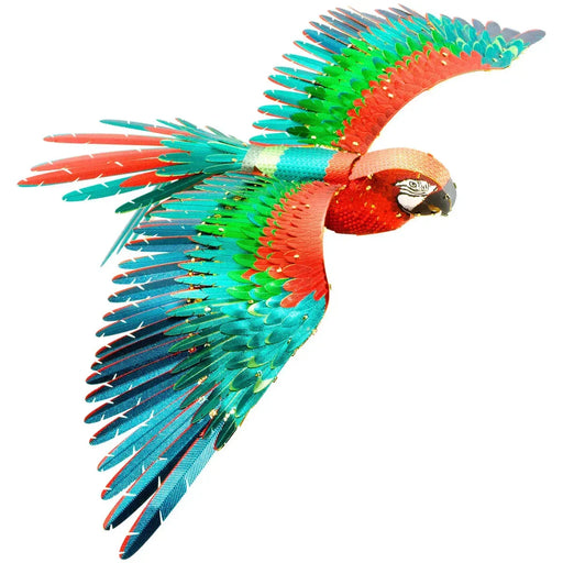 Jubilee Macaw Parrot Figure Model Kit (Steel, Moderate Difficulty) - Fascinations - Metal Earth Premium Series
