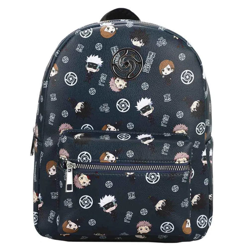 Jujutsu Kaisen - Chibi Characters Mini Backpack (All Over Print, Metal Badge) - Bioworld