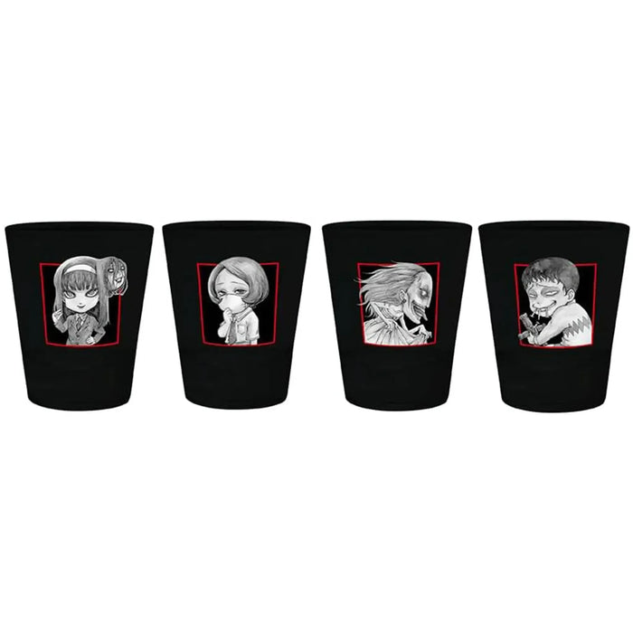 Junji Ito - 4 Shot Glasses (1.7 oz) Featuring Tomie, Souichi & Fuchi - ABYSTYLE