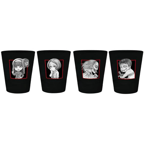 Junji Ito - 4 Shot Glasses (1.7 oz) Featuring Tomie, Souichi & Fuchi - ABYSTYLE - Image 2