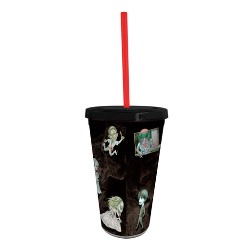 Junji Ito Collection - Chibi Plastic Tumbler with Straw (16 oz.) - ABYstyle