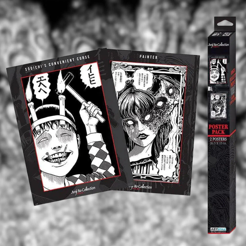 Junji Ito Collection - Painter & Souichi's Convenient Curse Boxed Poster Set (20.5"x15") - ABYstyle - Series 2