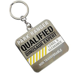 Jurassic Park - Park Ranger Qualified Dinosaur Expert Keychain - Bioworld