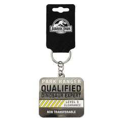 Jurassic Park - Park Ranger Qualified Dinosaur Expert Keychain - Bioworld