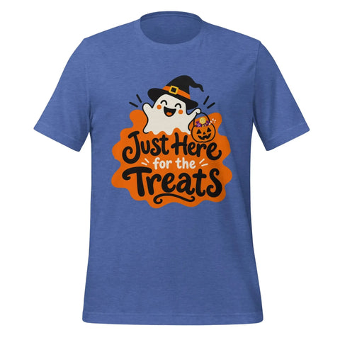 Just Here for the Treats T-Shirt - Cute Halloween Ghost and Candy Graphic Tee - Image 17