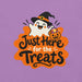 Just Here for the Treats T-Shirt - Cute Halloween Ghost and Candy Graphic Tee