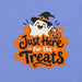 Just Here for the Treats T-Shirt - Cute Halloween Ghost and Candy Graphic Tee