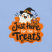 Just Here for the Treats T-Shirt - Cute Halloween Ghost and Candy Graphic Tee