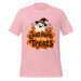 Just Here for the Treats T-Shirt - Cute Halloween Ghost and Candy Graphic Tee