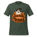 Just Here for the Treats T-Shirt - Cute Halloween Ghost and Candy Graphic Tee