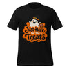 Just Here for the Treats T-Shirt - Cute Halloween Ghost and Candy Graphic Tee