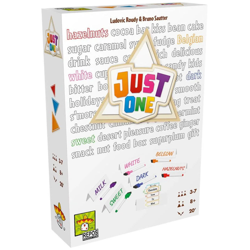 Just One (White Box) - Cooperative Wordplay Board Game for Family, Adults, and Children (3-7 Players, Ages 8+) - Repos Production