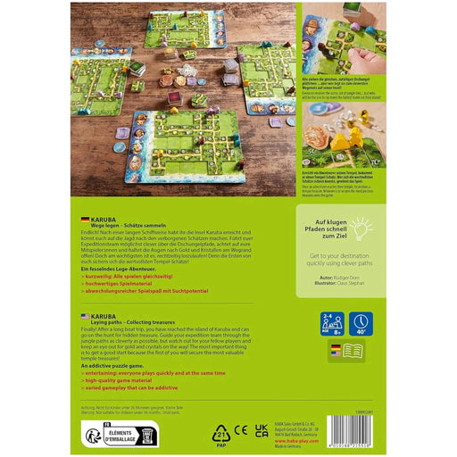 Karuba - Tile Placement Adventure Board Game for Family, Adults, and Children (2-4 Players, Ages 8+) - HABA