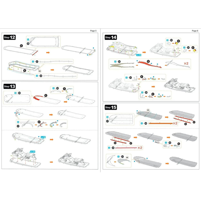 Kawasaki - Jet Ski Ultra 310LX Watercraft 3D Figure Model Kit (1:30 Scale, Steel, Hard Difficulty) - Fascinations - Metal Earth Premium Series - (2021)