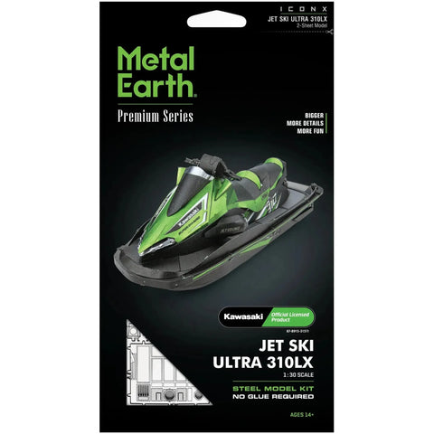 Kawasaki - Jet Ski Ultra 310LX Watercraft 3D Figure Model Kit (1:30 Scale, Steel, Hard Difficulty) - Fascinations - Metal Earth Premium Series - (2021) - Image 1