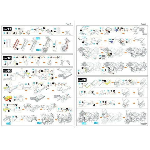 Kawasaki - Kawasaki GPz900R Motorcycle 3D Figure Model Kit (1:19 Scale, Steel, Hard Difficulty) - Fascinations - Metal Earth Premium Series - (2020) - Image 10