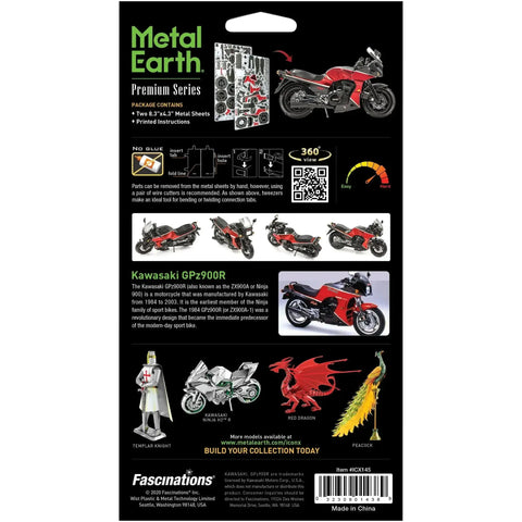 Kawasaki - Kawasaki GPz900R Motorcycle 3D Figure Model Kit (1:19 Scale, Steel, Hard Difficulty) - Fascinations - Metal Earth Premium Series - (2020) - Image 3