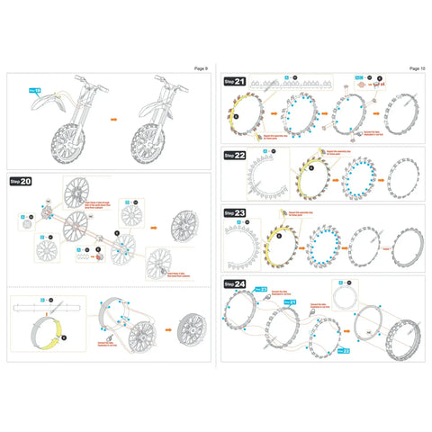 Kawasaki - Kawasaki KX450 Dirt Bike Figure Model Kit (1:16 Scale, Steel, Moderate Difficulty) - Fascinations - Metal Earth Premium Series - (2024) - Image 11