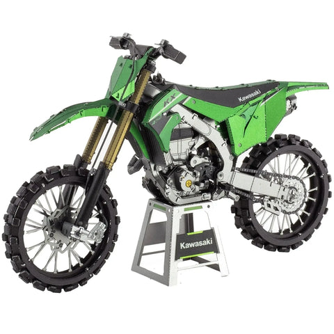 Kawasaki - Kawasaki KX450 Dirt Bike Figure Model Kit (1:16 Scale, Steel, Moderate Difficulty) - Fascinations - Metal Earth Premium Series - (2024) - Image 2