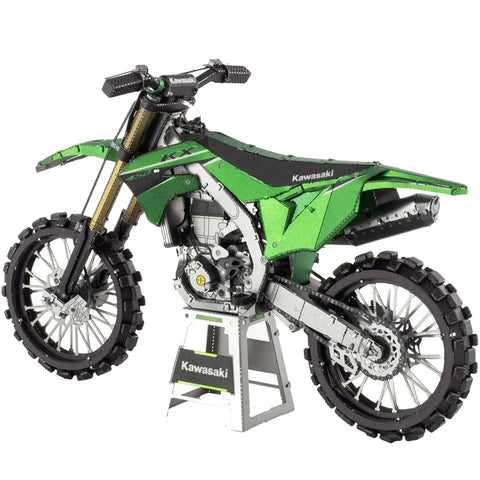 Kawasaki - Kawasaki KX450 Dirt Bike Figure Model Kit (1:16 Scale, Steel, Moderate Difficulty) - Fascinations - Metal Earth Premium Series - (2024) - Image 4