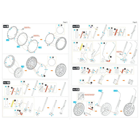 Kawasaki - Kawasaki KX450 Dirt Bike Figure Model Kit (1:16 Scale, Steel, Moderate Difficulty) - Fascinations - Metal Earth Premium Series - (2024) - Image 9