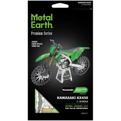 Kawasaki - Kawasaki KX450 Dirt Bike Figure Model Kit (1:16 Scale, Steel, Moderate Difficulty) - Fascinations - Metal Earth Premium Series - (2024)