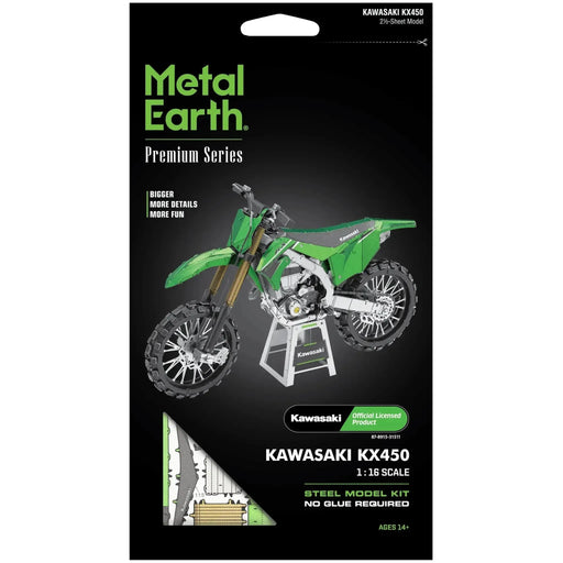 Kawasaki - Kawasaki KX450 Dirt Bike Figure Model Kit (1:16 Scale, Steel, Moderate Difficulty) - Fascinations - Metal Earth Premium Series - (2024)