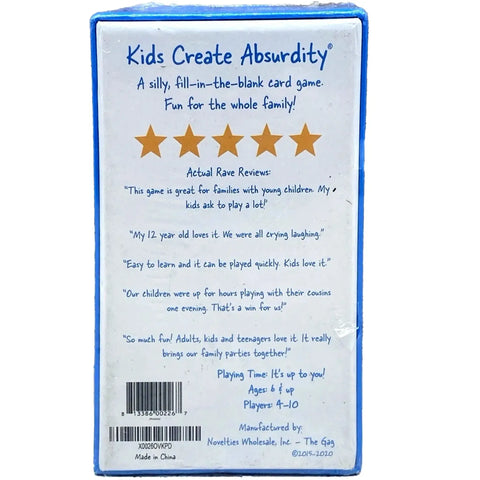 Kids Create Absurdity - Party Humor Card Game for Family, Adults, & Children (4-10 Players, Ages 6+) - Novelties Wholesale, Inc. [The Gag] - Image 2