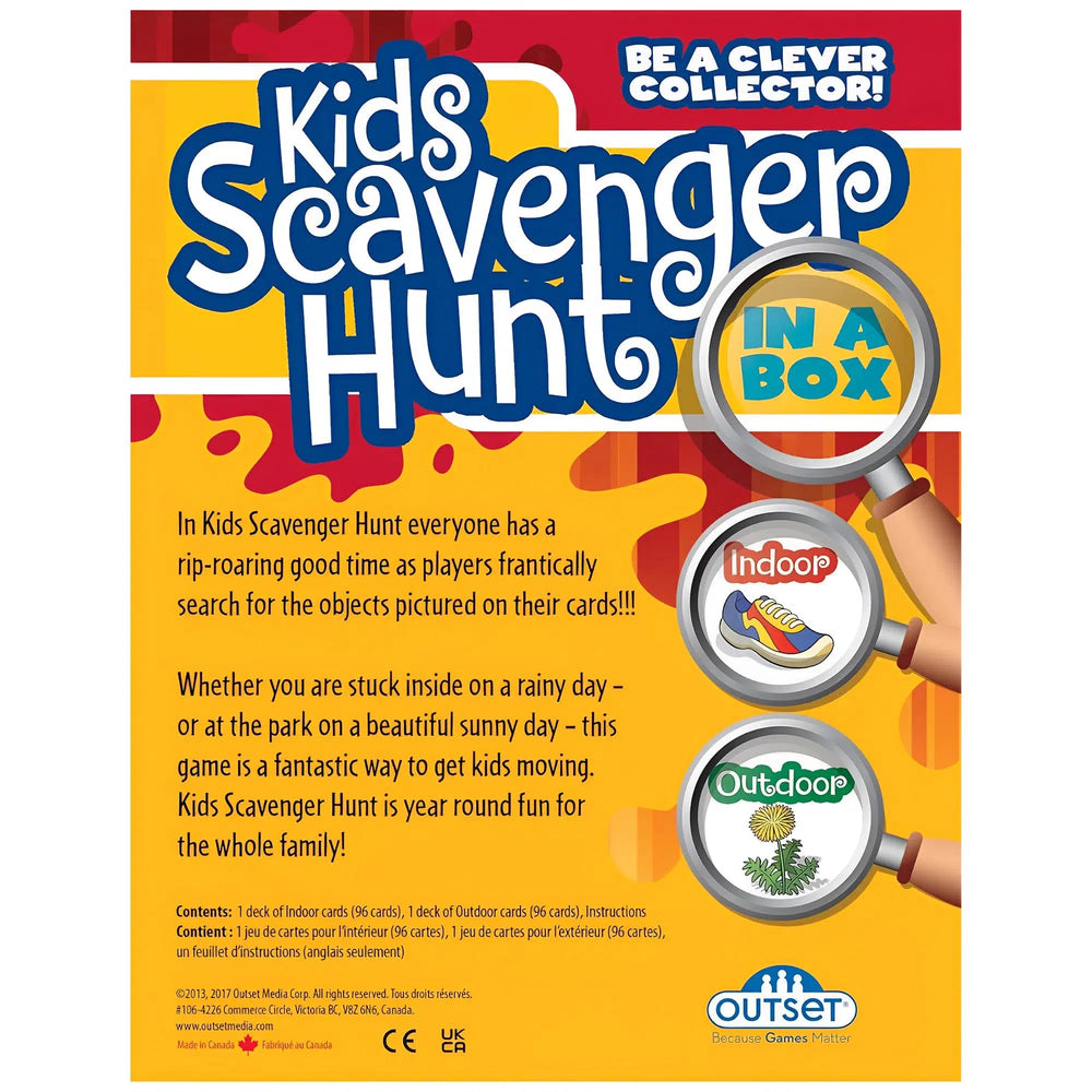 Kids Scavenger Hunt in a Box Card Game - Outset Media